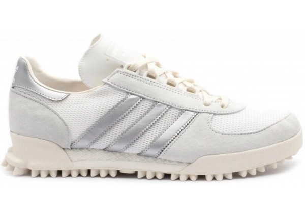 Кроссовки Adidas Marathon бежевые с серебристым